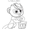Vivo playing drums coloring page