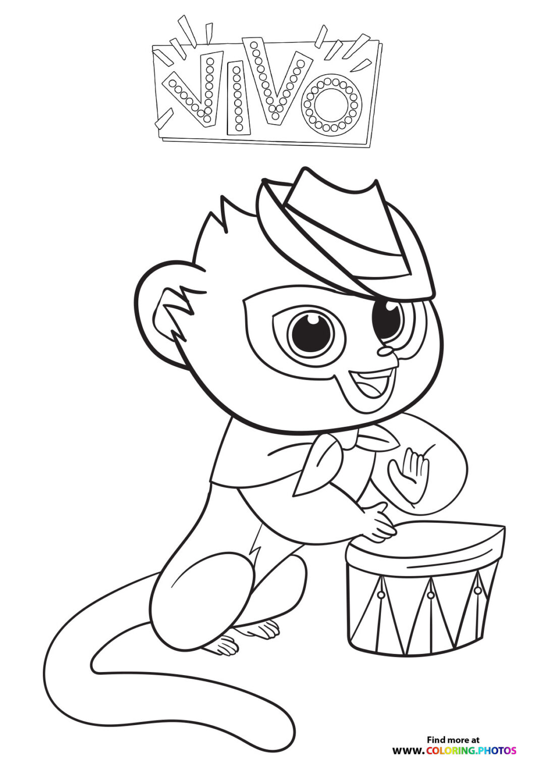 Vivo dancing - Coloring Pages for kids