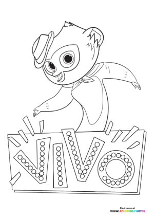 Vivo dancing coloring page
