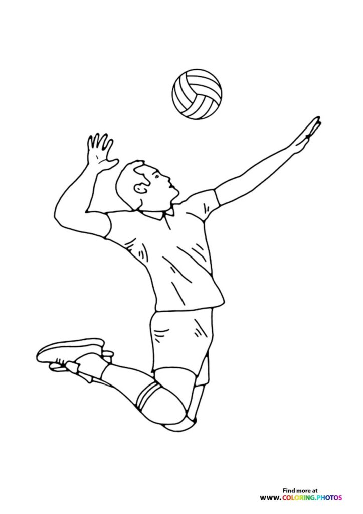 Volleyball Player Jumping Serve