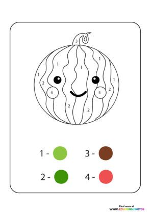 Watermellon color by numbers