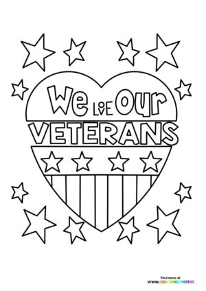 We love our Veterans coloring page