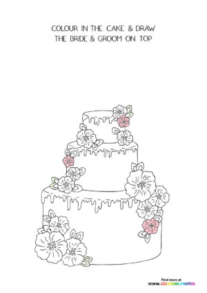 Wedding cake to color