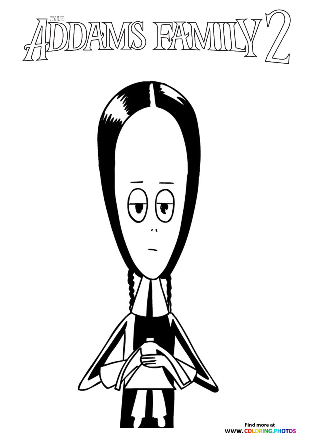 Wednesday From Addams Family 2 Coloring Pages For Kids