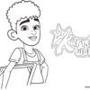 Winston from Karmas world coloring page