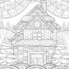 Cabin in the woods coloring page