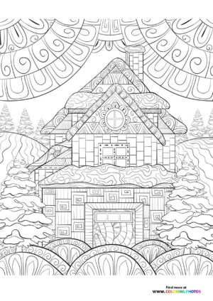 Cabin in the woods coloring page