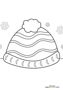 Winter hat - Coloring Pages for kids