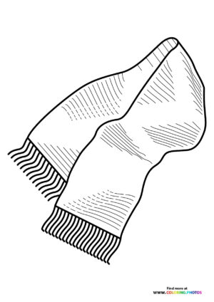 Winter scarf coloring page