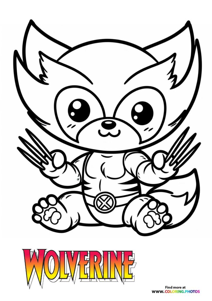 Wolverine - Coloring Pages for kids - Free and easy print or download