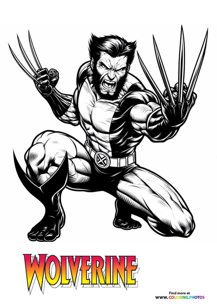 Wolverine Coloring Pages for kids Free and easy print or download Wolverine Coloring Pages for kids Free and easy print or download