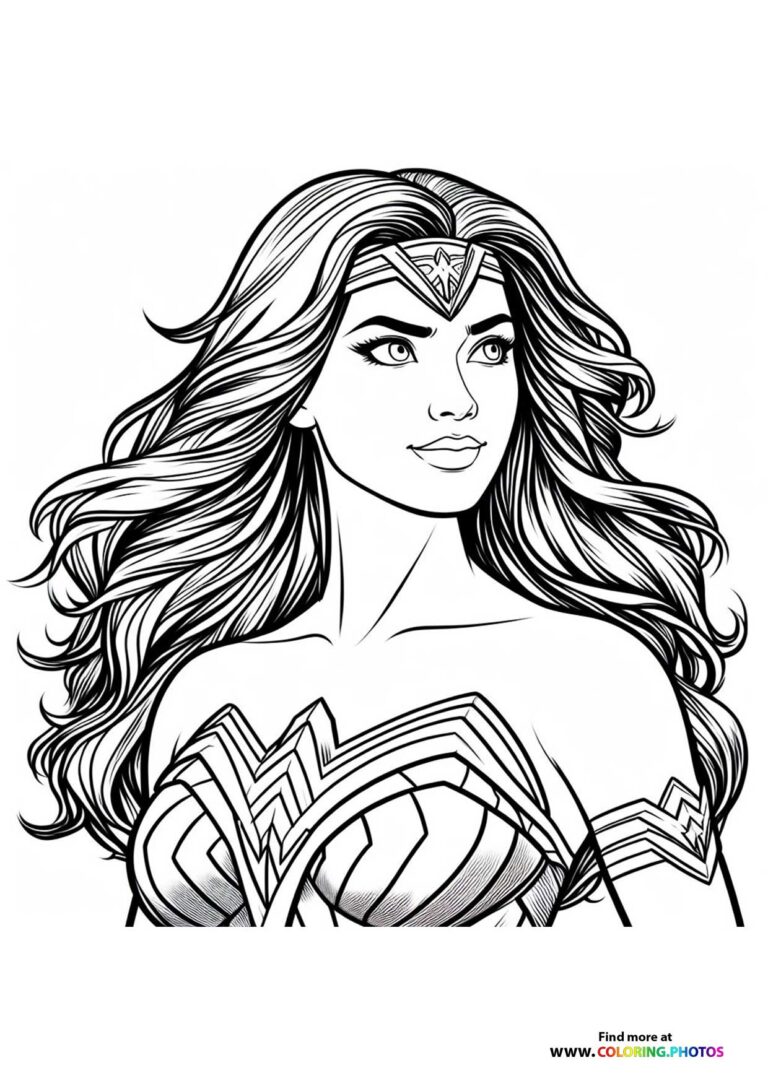 Wonder Woman Coloring Pages for kids