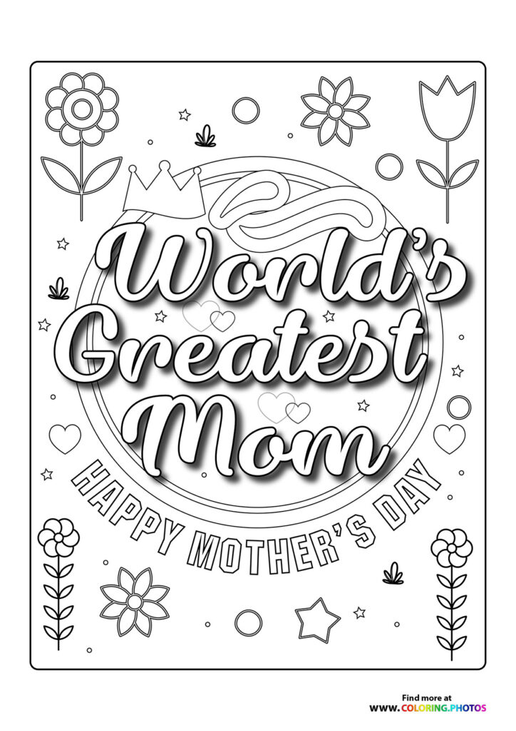 Worlds greatest Mom - Coloring Pages for kids