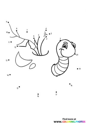 Worm dot the dots worksheet