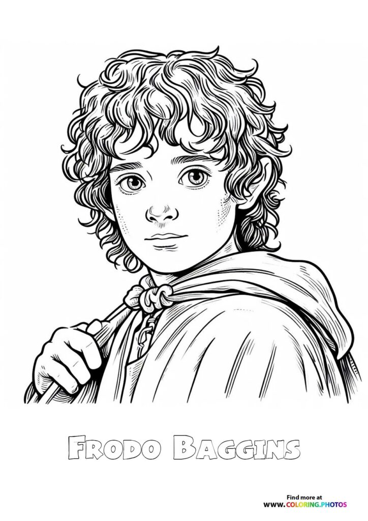 Young Frodo Baggins - Coloring Pages for kids