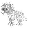 Zebra smiling dot the dots worksheet