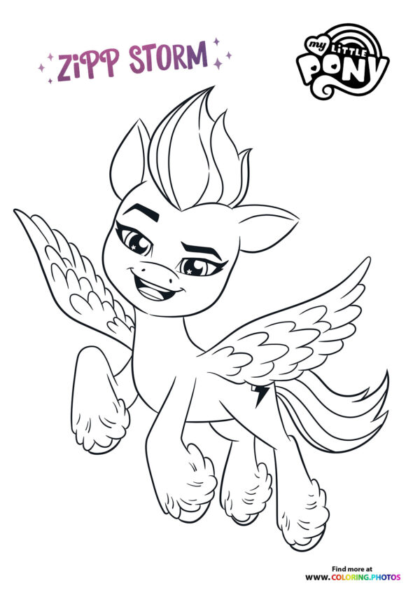 Zipp Storm flying - Coloring Pages for kids