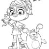 Abby Hatcher and Bozzly coloring page