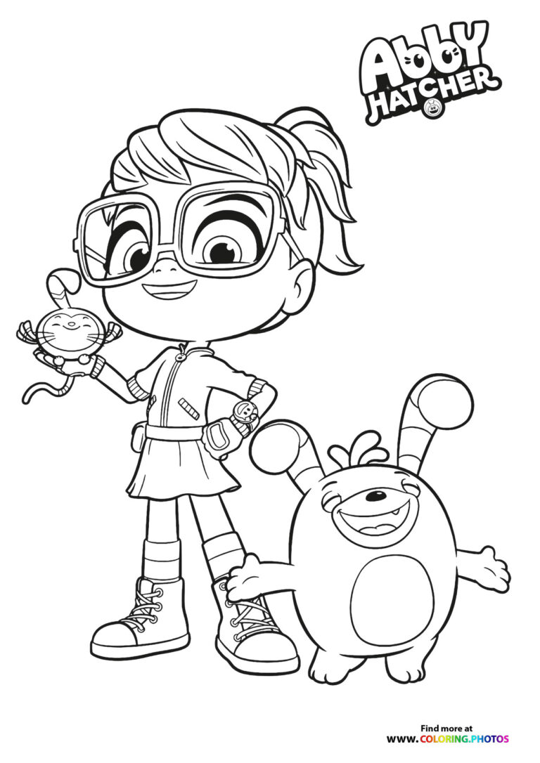 Abby Hatcher and Bozzly - Coloring Pages for kids