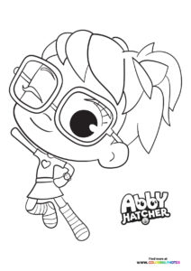 Abby Hatcher jumping - Coloring Pages for kids