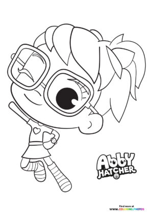 Abby Hatcher jumping coloring page