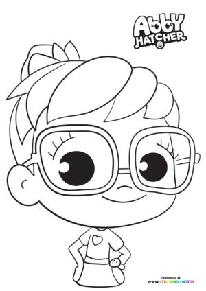 Cute Abby Hatcher coloring page