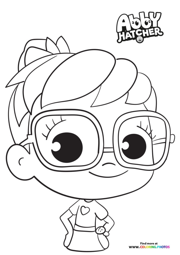 Cute Abby Hatcher - Coloring Pages for kids
