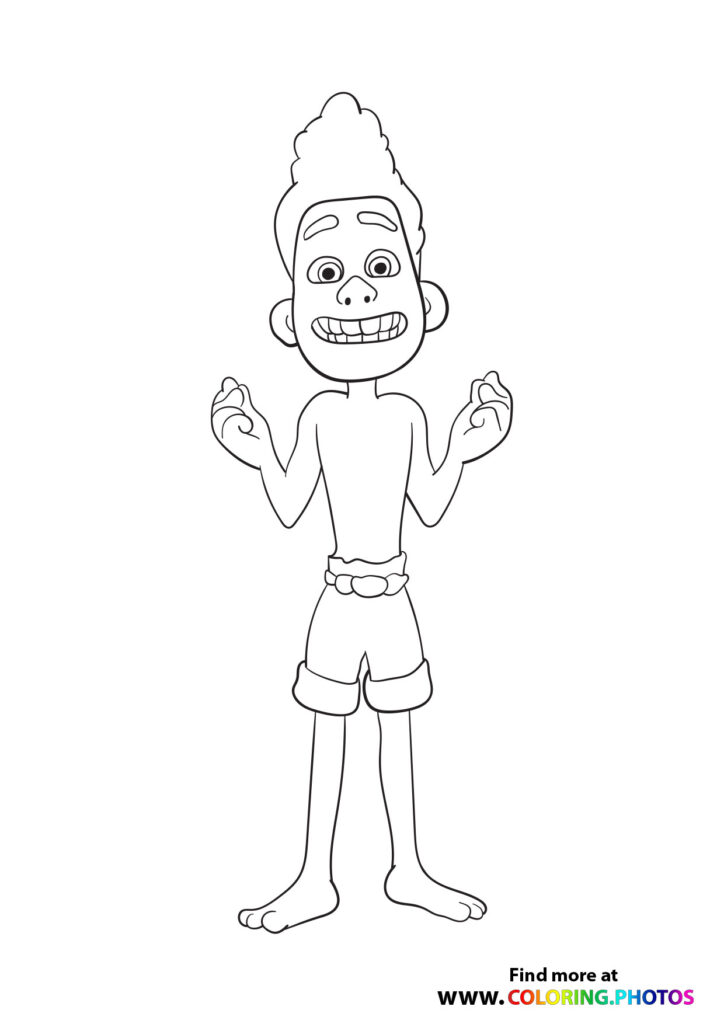 Luca, Alberto and Giulia - Coloring Pages for kids