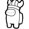 Among Us Viking coloring page
