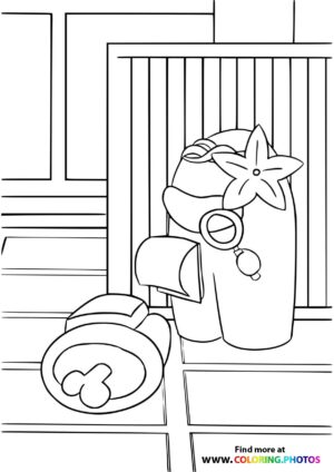 Among Us Detective coloring page