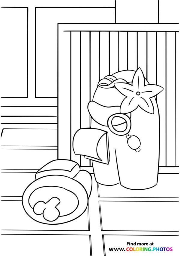 Among Us Detective - Coloring Pages for kids