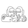 Among Us Two Imposters coloring page