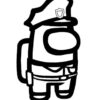 Among Us Policeman coloring page