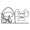 Among Us players coloring page