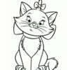 Cat animal Marie coloring page
