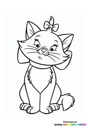 Cat animal Marie coloring page