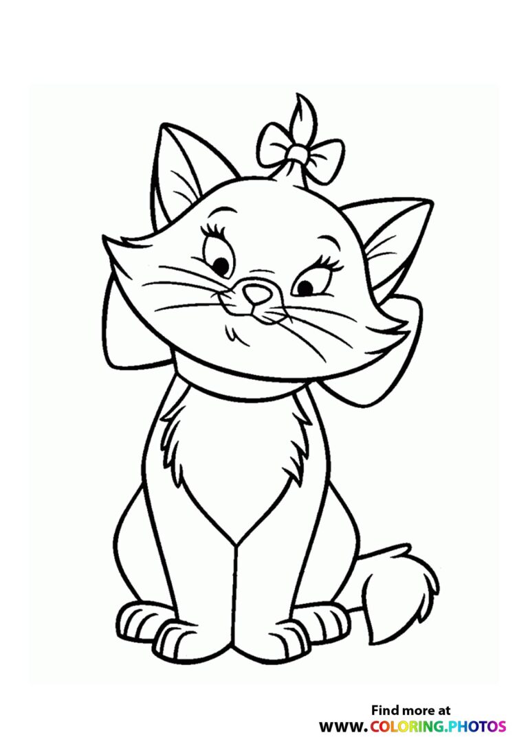 Unicorn cat in a ice-cream - Coloring Pages for kids