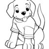 Cute dog coloring page