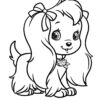 Cute dog coloring page