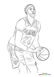 NBA basketball - Coloring Pages for kids | 100% free print or download