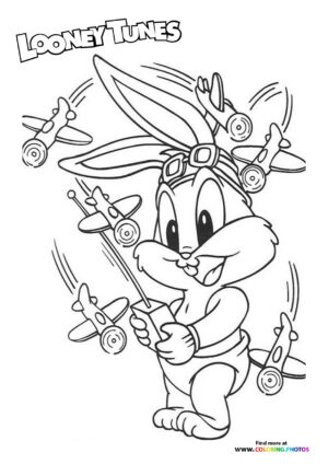 Baby Bugs with planes coloring page