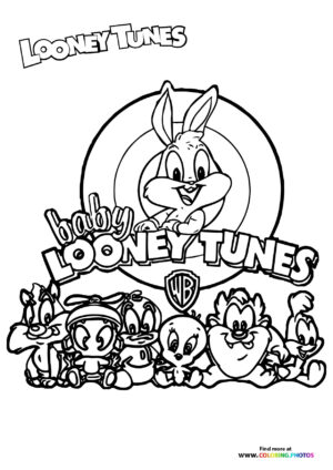 Looney Tunes characters coloring page