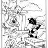 Taz and Sylvester playing coloring page