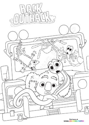 Back to the outback Tom Maddie and friends coloring page