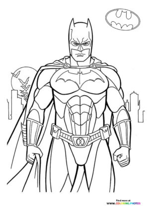 Batman in Gotham coloring page