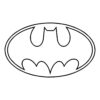 Batman logo coloring page