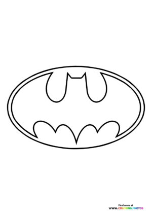 Batman logo coloring page