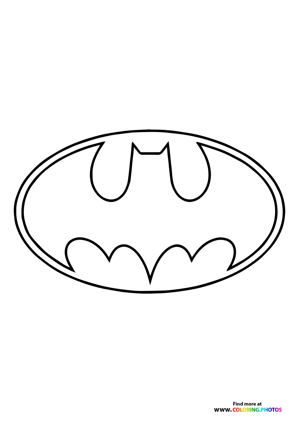 Batman Logo Coloring Pages For Kids