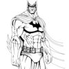 Batman looking menacing coloring page