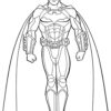 Batman posing for picture coloring page
